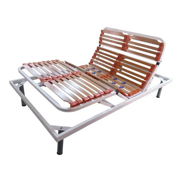 Smart adjustable electric platform bed base super king size metal slat plastic plate bed frame