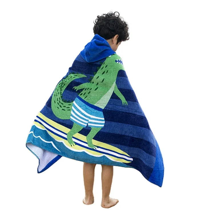Microfiber absorbent soft household hanging baby kids poncho beach unisex cloak towel