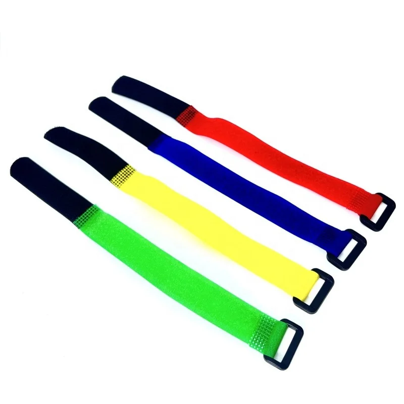 Book strap Sticky Reusable self adhesive double side adjustable with buckle Nylon Hook and Loop Fastener tape Cable Tie