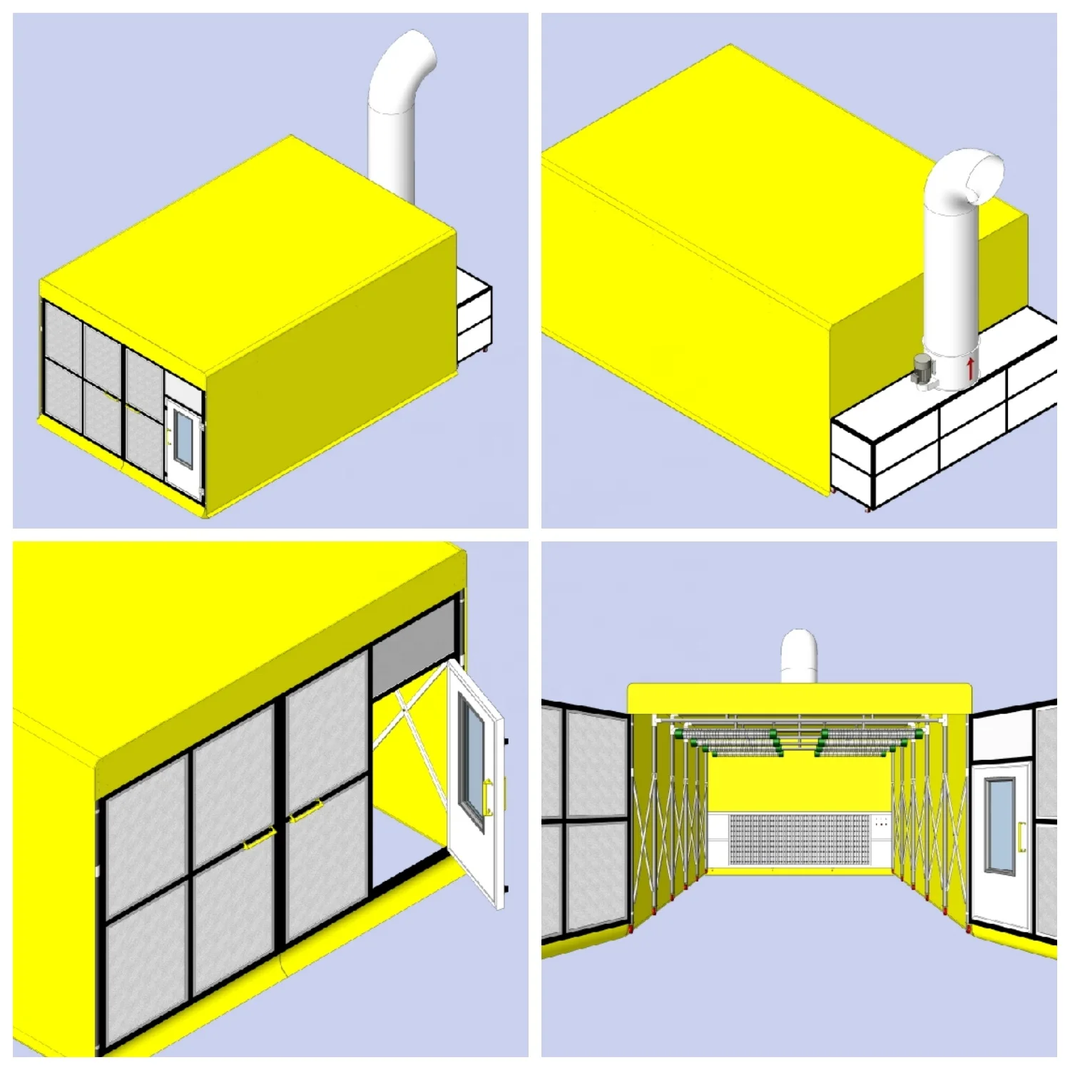 Factory direct sale car retractable spray booth