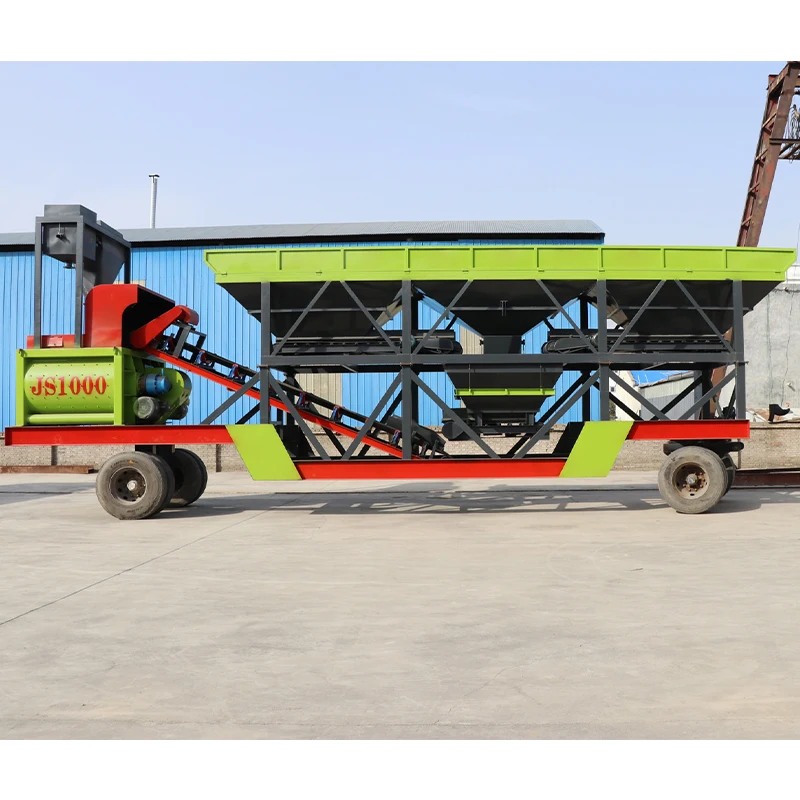 One-Site Concrete Batching Plant Complete Mobile Concrete Mixing Batching Plant