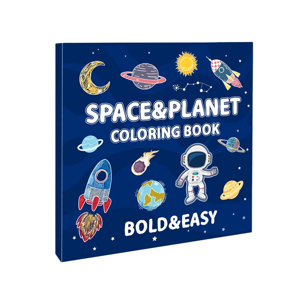 New Colouring Book Planet Universe 40 Sheets Puzzle Cartoon Doodle 4 Years Old and Above Children