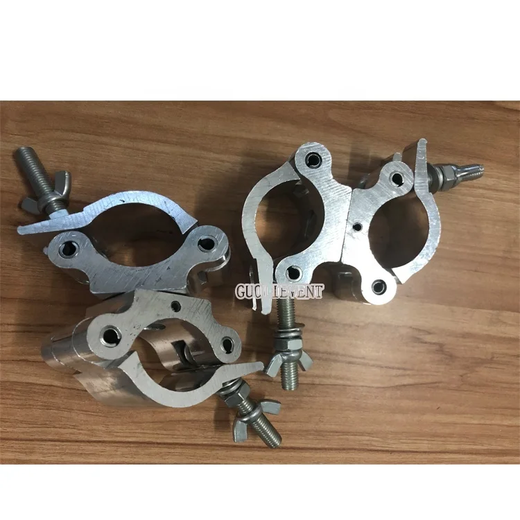 
Truss Hook Aluminum Clamp LED Light Load 500kg Double O Clamp 360 Degree Rotate 90 Degree Fix 