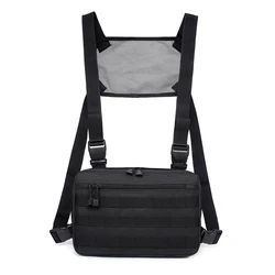 New men multifunctional chest tactical bag anti theft street bag hip hop bungee bag