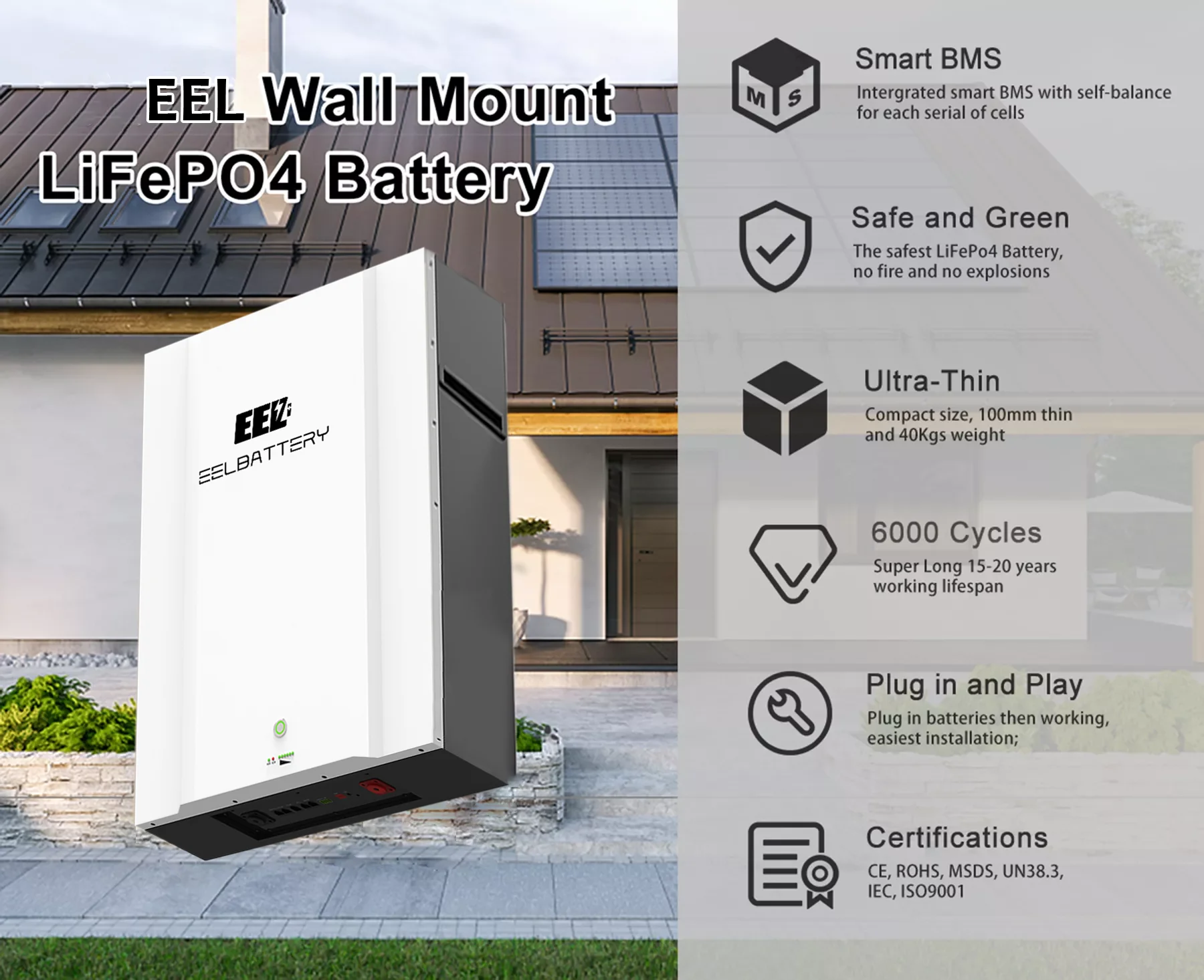 8 кВтч LiFePO4 Powerwall 48 в Off-grid с BMS все одном Powerstation 200 ач батарея литиевый корпус LFP Солнечная энергия тележка