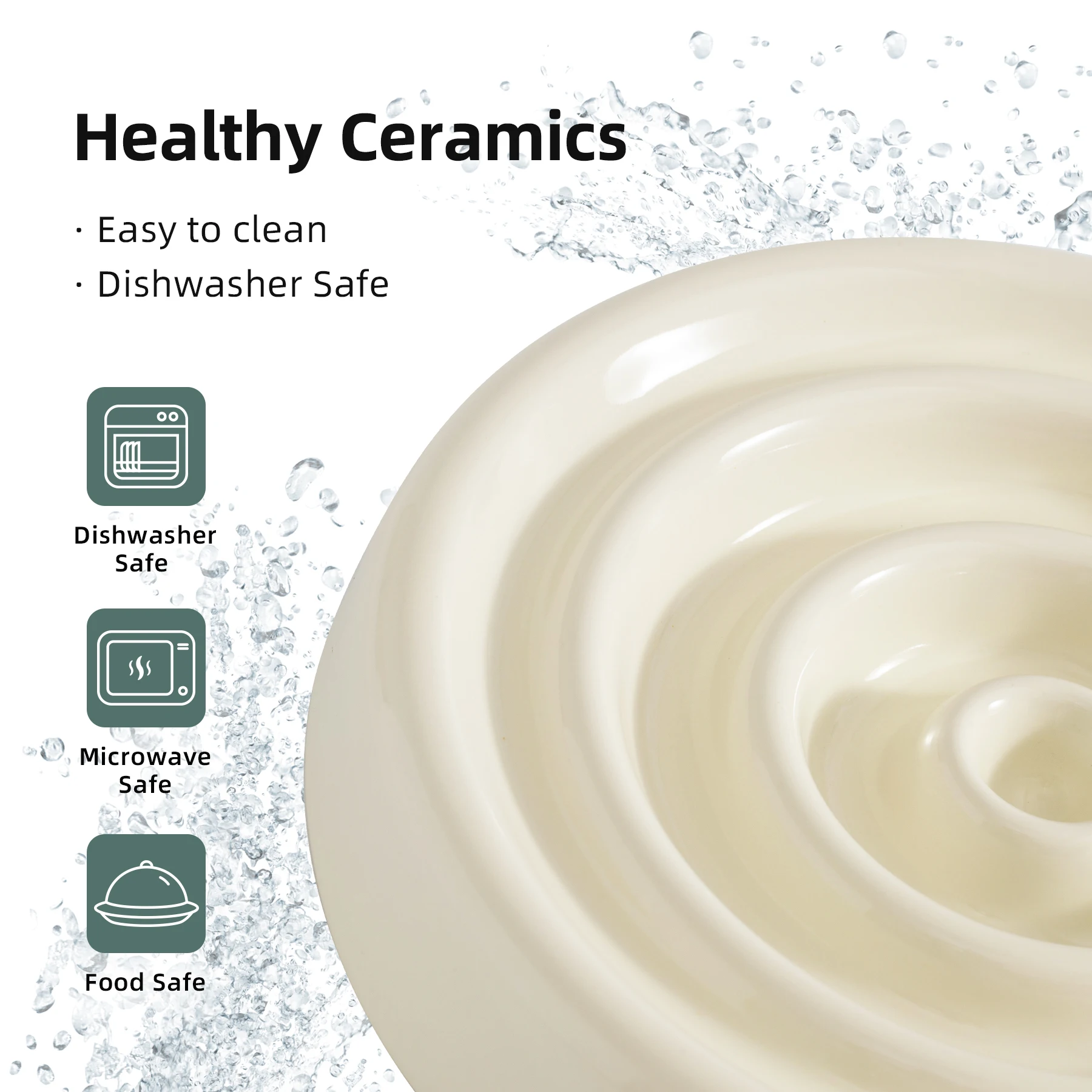 Slow Raised Ceramic Dog Bowl Elevated Food Dog Pot Non-Slip High Stand Pet Feeder For Medium Big Dog Plate Cross Border Supplier