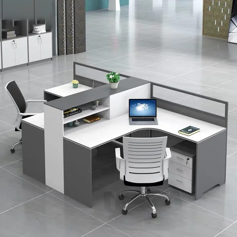 Cheap Wholesale Modern Office Furniture Wooden Staff Office Workstation Table Desk With Drawer Office Cubicle