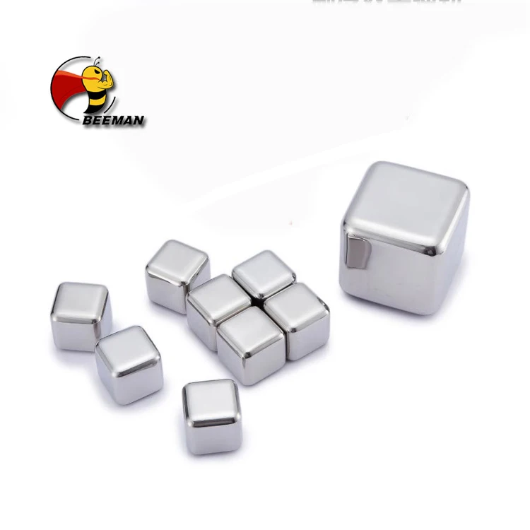 Beeman Reusable Chilling Whiskey Stones Stainless Ice Cube Chilling Rocks