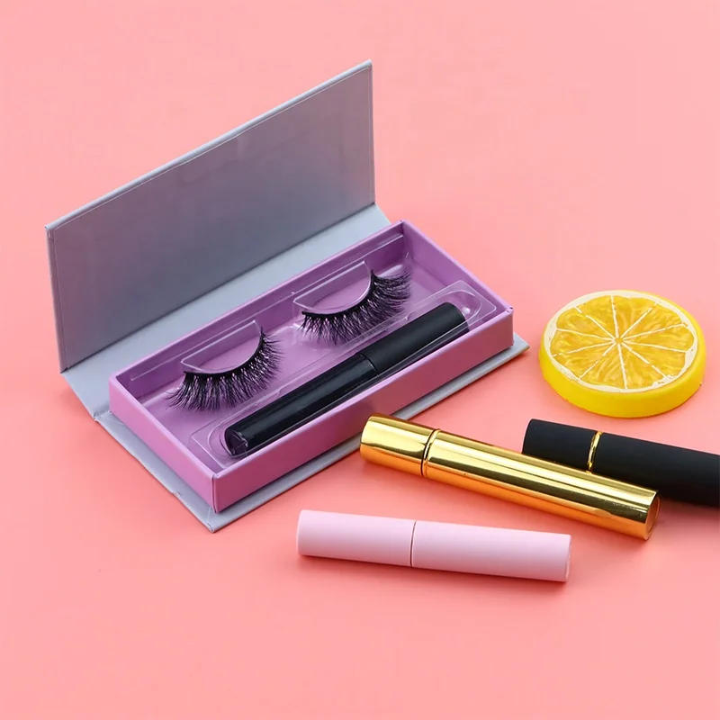 High quality custom magnetic lashes vendors wholesale new custom design 3d silk magnetic lashes magnetic mink eyelash