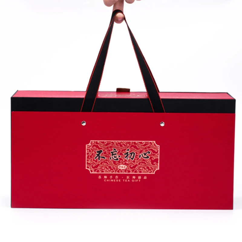 Recyclable Printed Corrugated Cardboard Paper Packaging Box Tea Box for Flavored Teas Present Gift Ideas Red Kraft Paper 1000pcs