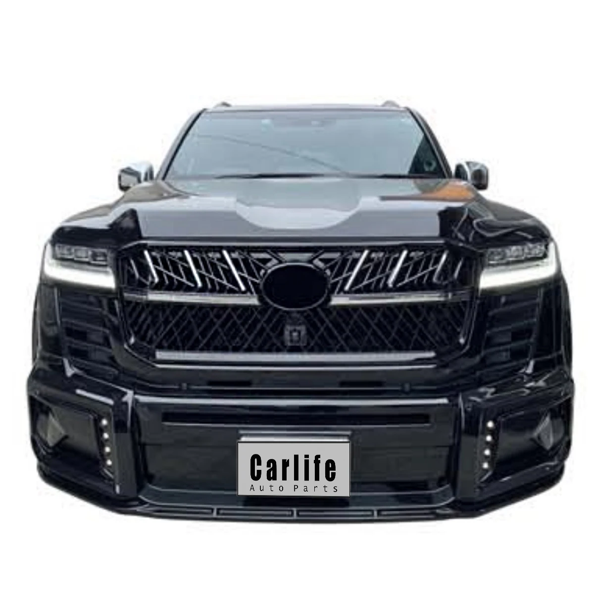High Performance and Price bumper body kit with grille for Toyota LC300 2022-2024 modified to wald model.