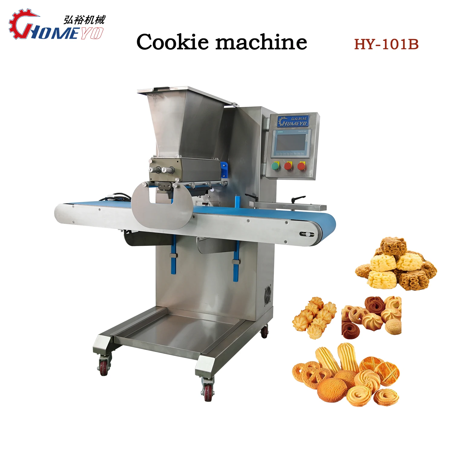 Multifunctional Conveyor Belt Up and Down Cookie Machine Jenny Cookie/Wire Cut Cookie Making Machine