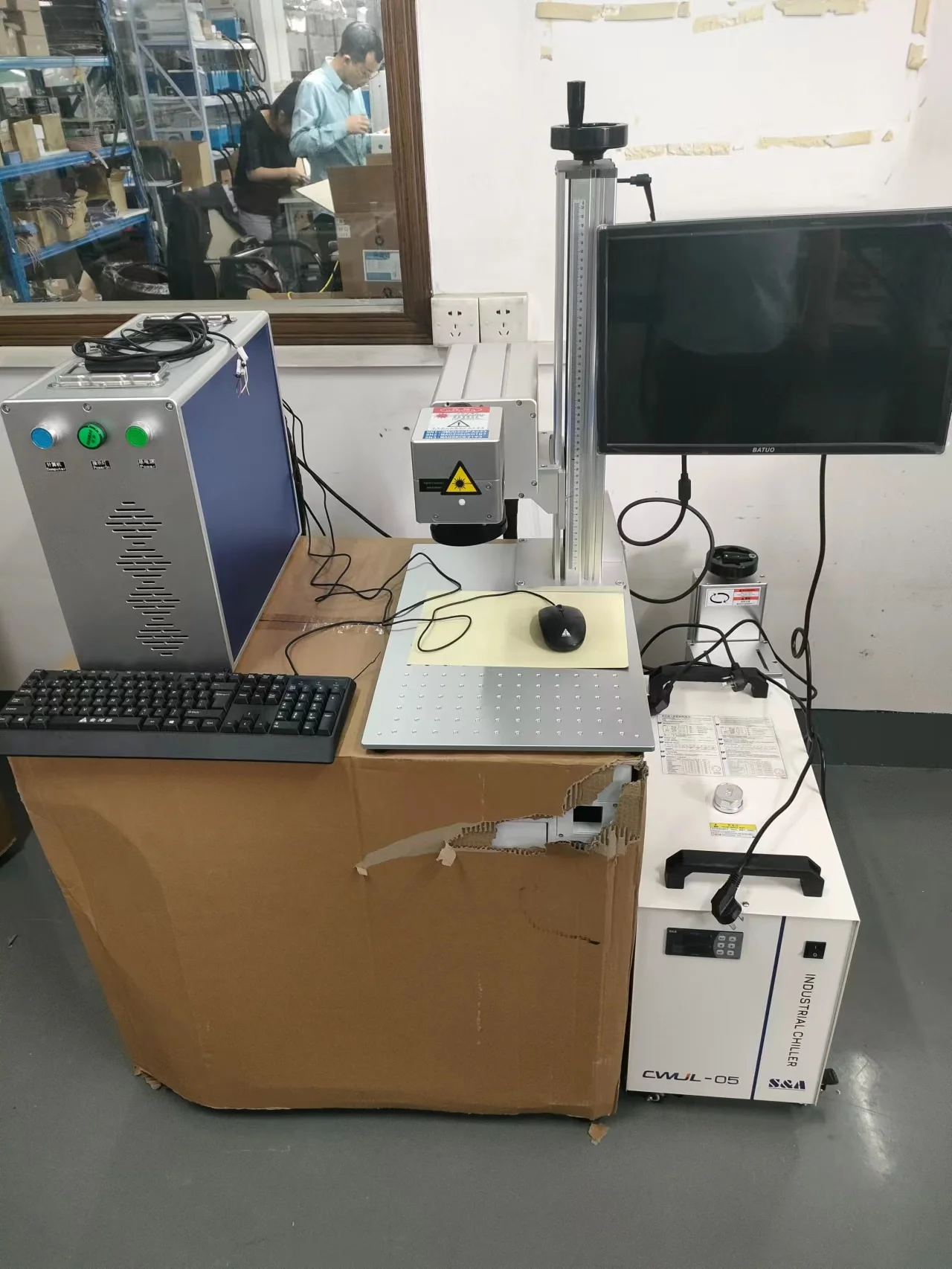 3W Air-cooled UV Factory Low Price Portable  UV Laser Marking Machine Small Laser Carving Plastic Leaves, Glass Bottles