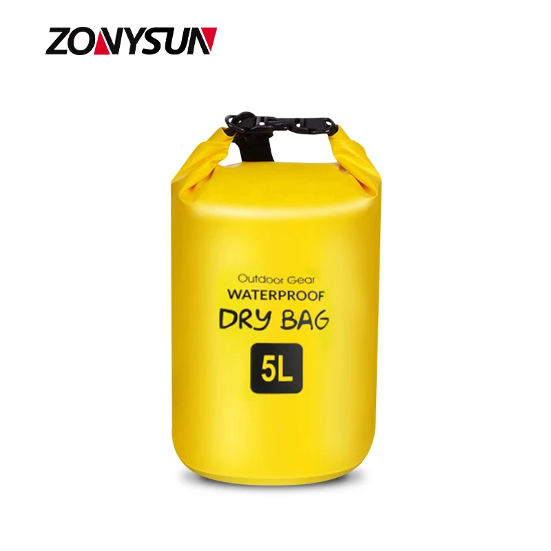 5L 10L 15L 20L 30L Lightweight Foldable Custom Waterproof Backpack 500D Pvc Roll Top Dry Bag Pack Sports Travel Bag