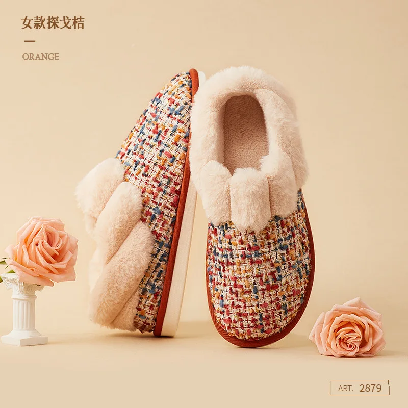 Women Outdoor Luxury Winter Slippers Home 2024 Ladies Warm Plush Indoor Casual Flats Shoe Comfort New Female Footwear Slippers