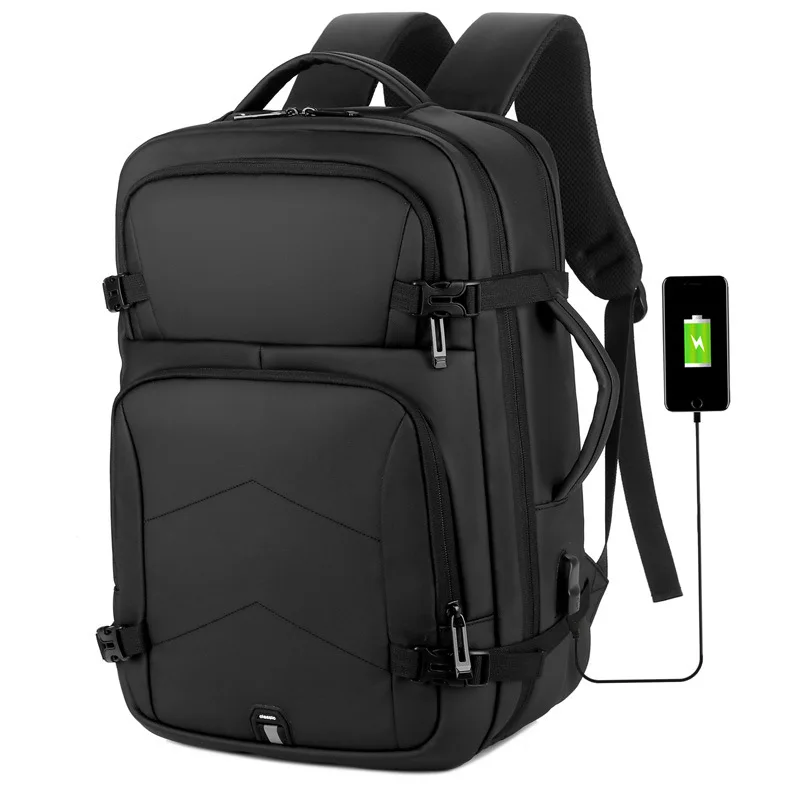 Multifunctional Portable Charging Business Computer Backpack Large Capacity Reflective Waterproof Leisure Men Travel Bags