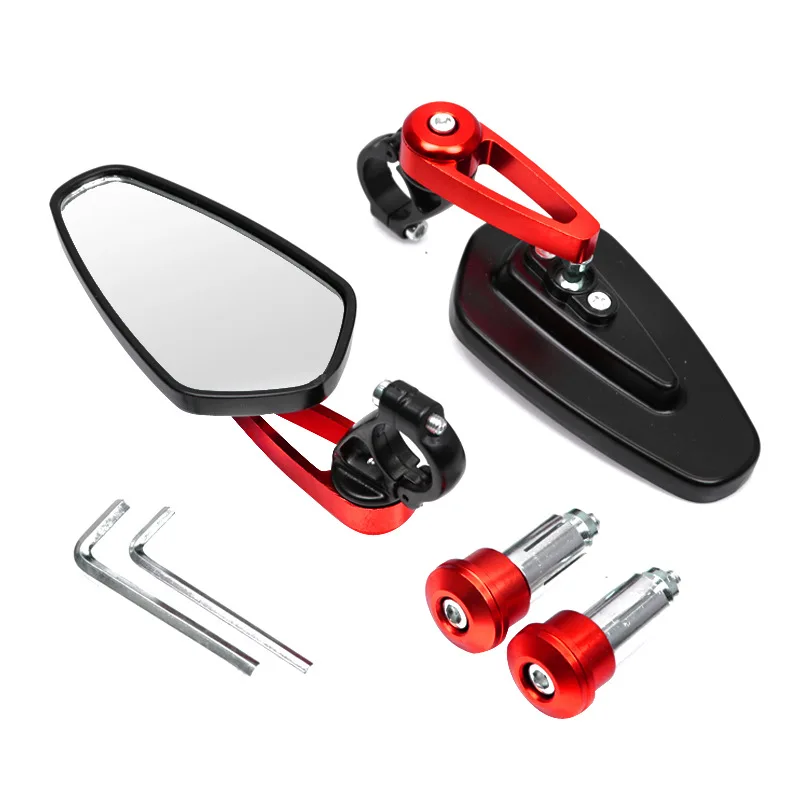Motorcycle Bike Cruiser Chopper ATV Aluminum Bar End Side Rear View
