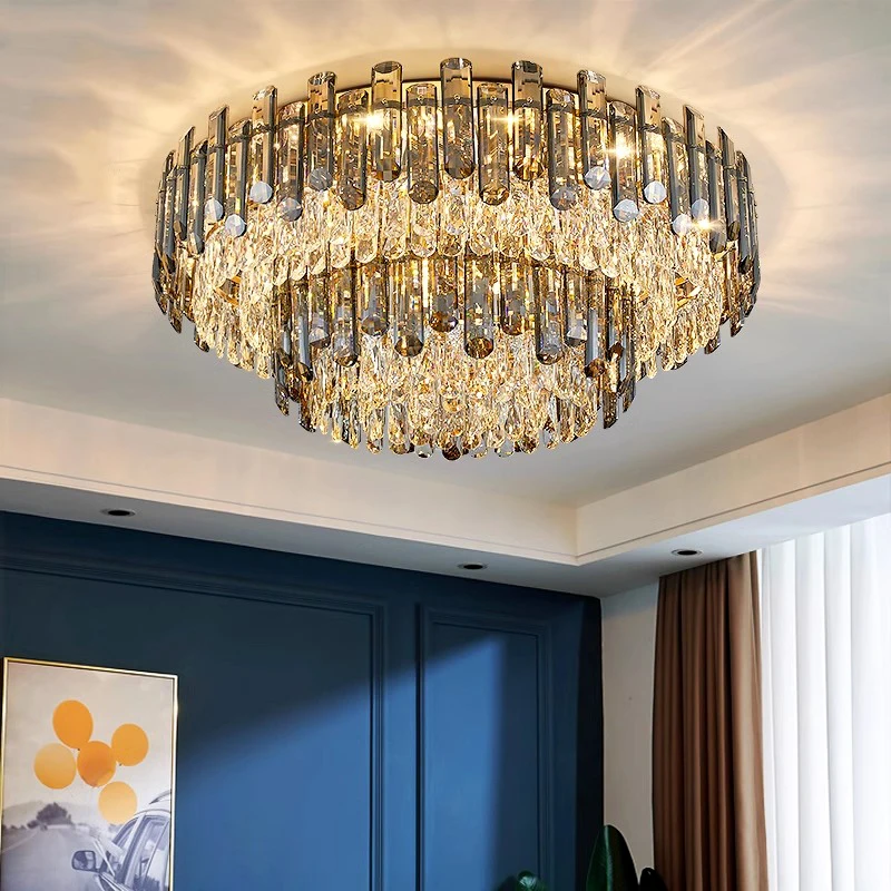 Nordic crystal chandelier ceiling light for living room luxury modern decoration indoor ceiling lamp