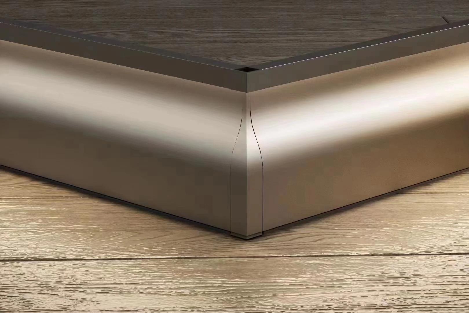 Factory Wholesale Decorative Flooring Baseboard Kitchen Aluminum Skirting Board with LED Light