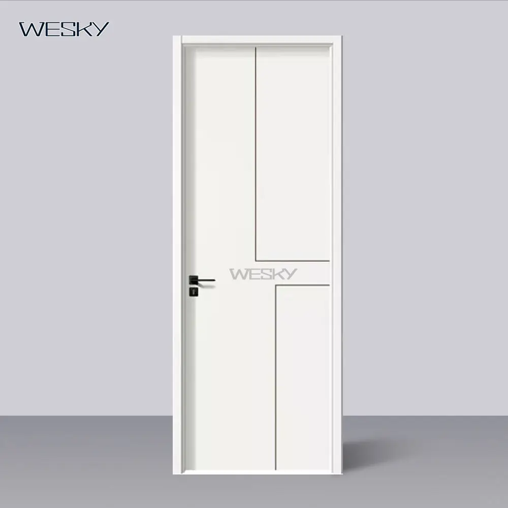 House Model Entrance Toliet Door Hot Sale Soild Wood Door Flush Door Design