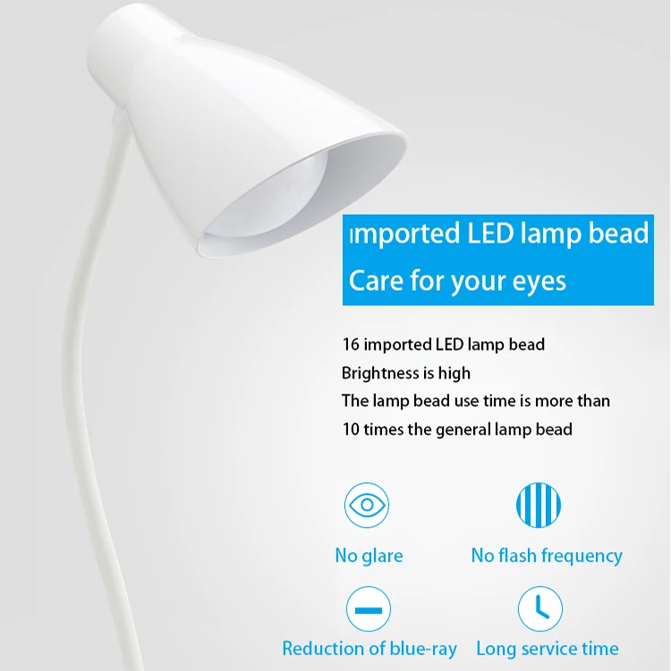 
Folding Rechargeable Book Light Led Desk Table Lamp Wholesale Led Mini Black White Reading light For Study 