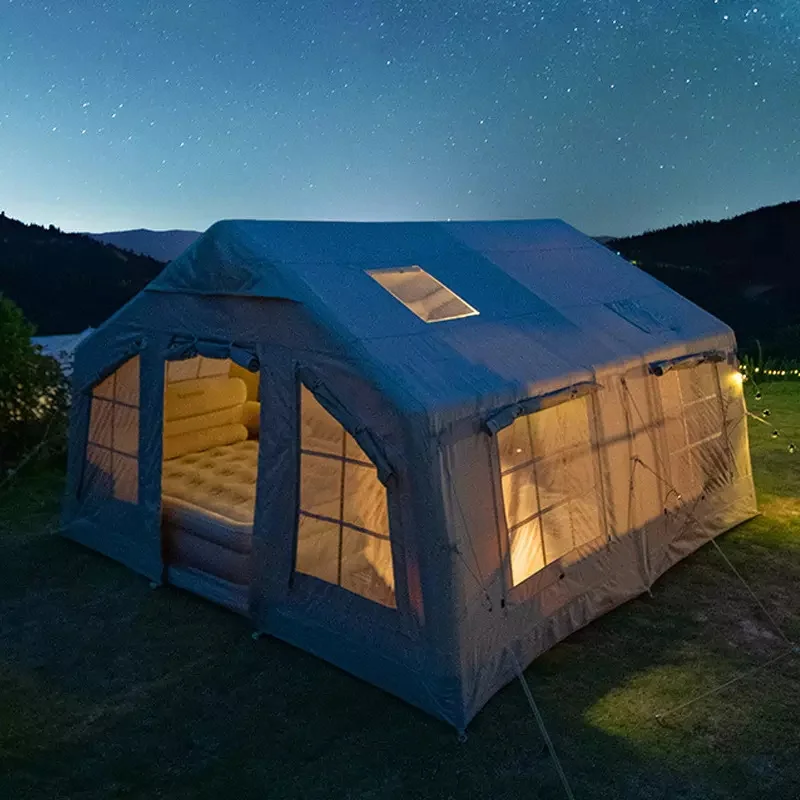 Hot sale Multi Customized Size Oxford Bell Tent Portable Outdoor Air Tube Arabic Tent Inflatable Camping Tent