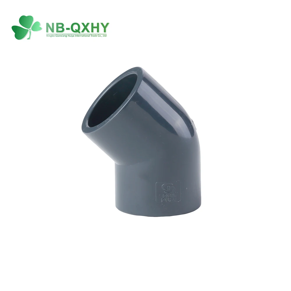 Superior quality DIN Standard PN10 Grey UPVC Pipe Fitting Plumbing Fitting with rubber
