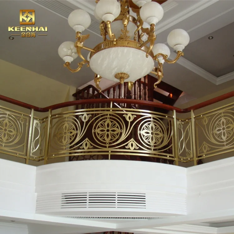 Modern Design Antique Bronze Finish Copper Stair Handrail Interior Railing for Indoor and Outdoor Use for Villa Flooring