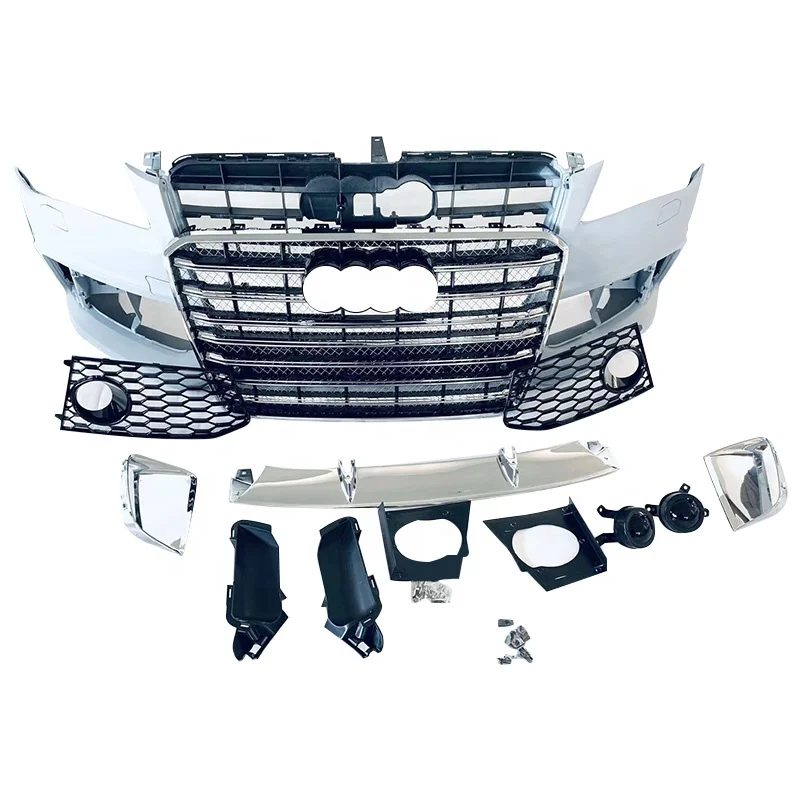 
A8 S8 for Audi RS8 Front Bumper With grill For Audi W12 car BodyKit for A8 S8 W12 Car bumper 2011 2012 2013 2014 2015 2016 2017 