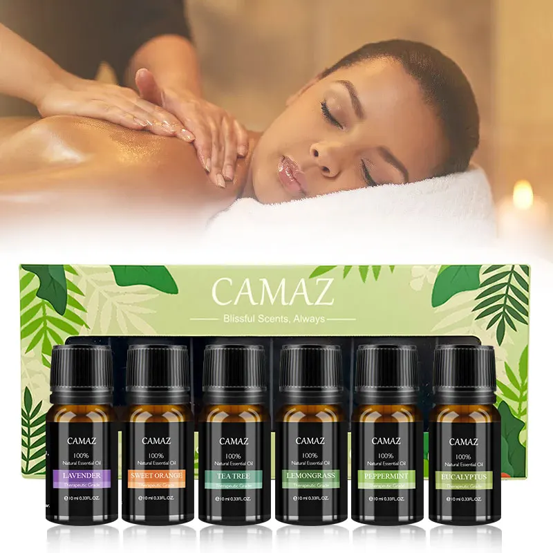 wholesale 100% natural organic Essential Oils 6 Premium Grade Fragrance massage essential oil sets