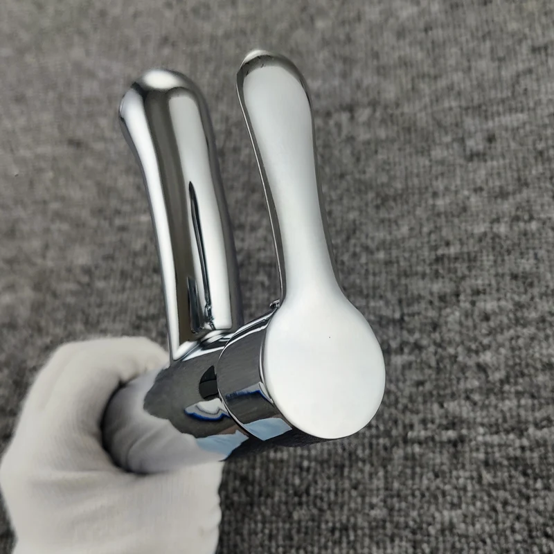 Bathroom Waterfall Tap Single Handle Deck Mounted Outdoor Zinc Body Wash Basin Faucet