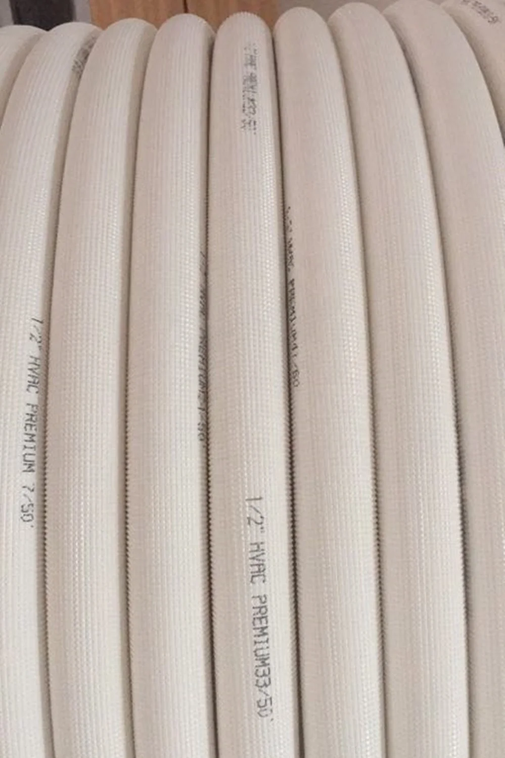 15m aircon pair coil tube 1/4+1/2 insulated copper pipes for air conditioners ac copper coil line set air conditioning pipe