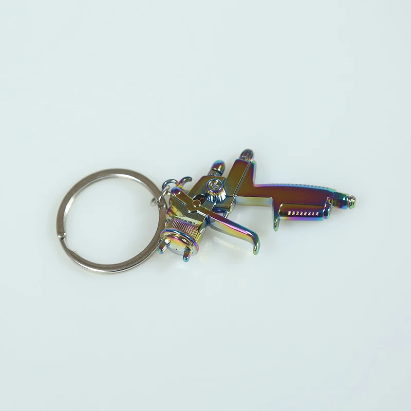 Personalized Spray Paint Gun Model Wholesale Promotional Gifts Water Gun Modeling Metal Keychain