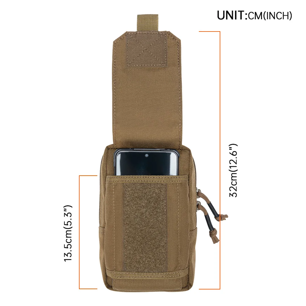 Tool Laser Cut Phone Case Holder Tactical Molle Pouch Utility Waist Belt Bag