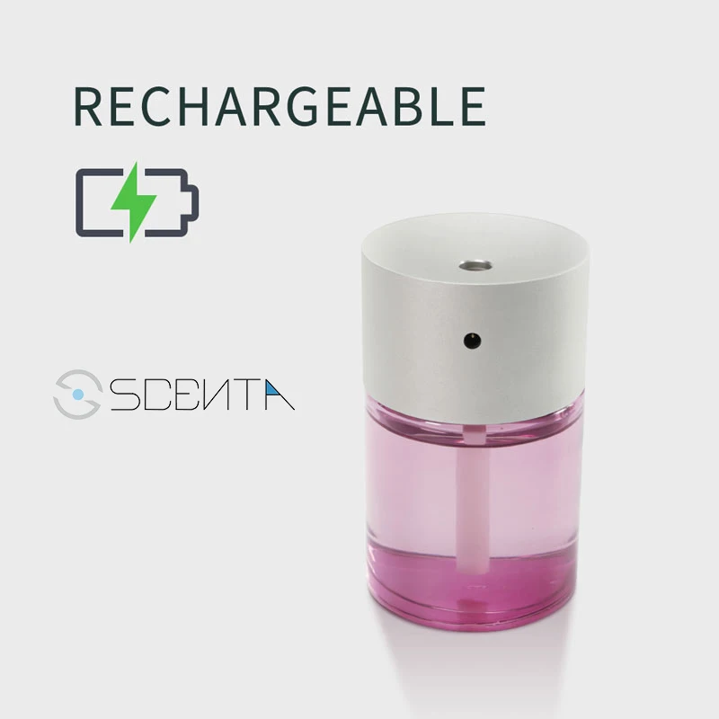 SCENTA New Arrival Rohs Mini Portable Air Freshener Wholesale Waterless Electric Ultrasonic Fragrance Oil Car Aroma Diffuser