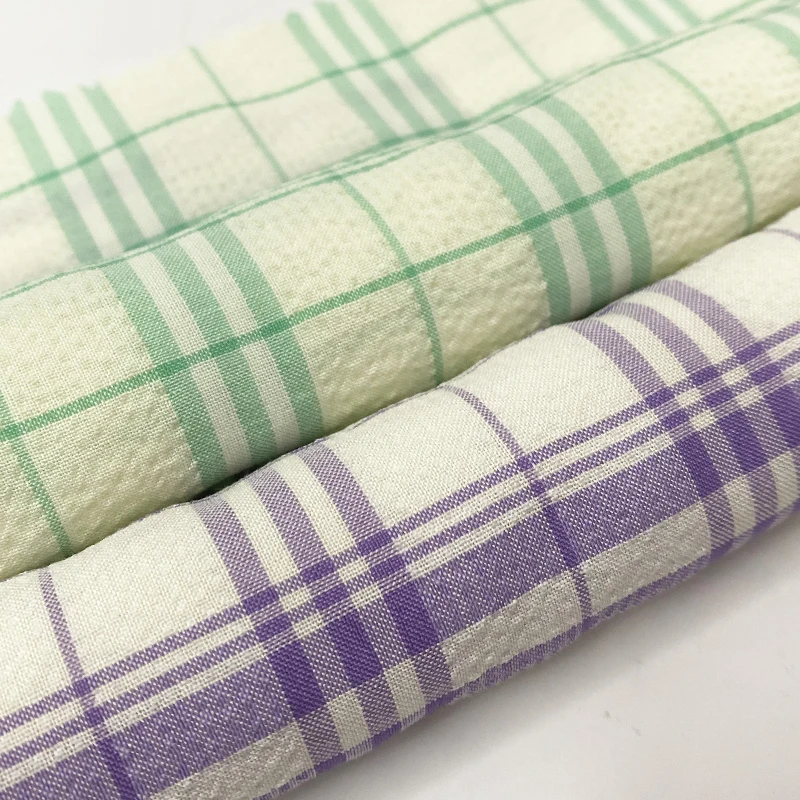 Hot-sale import stripe Shirt Textiles Check Tartan Cotton Fabric Plaid Fabric Yarn Dyed Plain Fabric for School Uniform Cloth