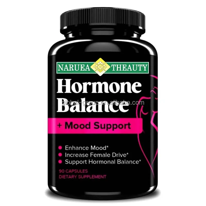 OEM Label  Hot Selling Natural Hormone Balance & Mood Support Supplement for Women With Tribulus Terrestris & Maca Root Extract