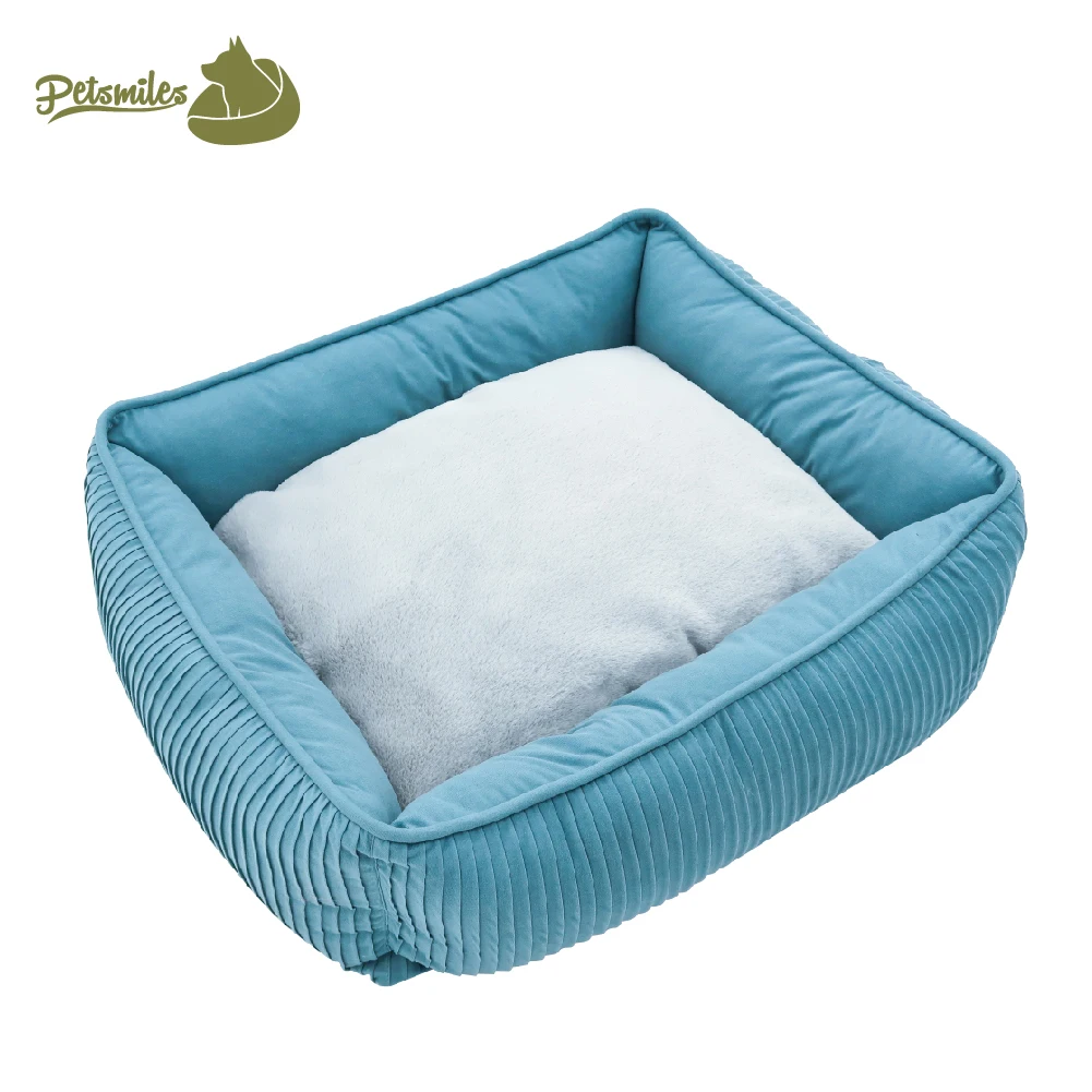 high quality unique eco friendly warm luxury fluffy rectangle dog bed dog pet bed