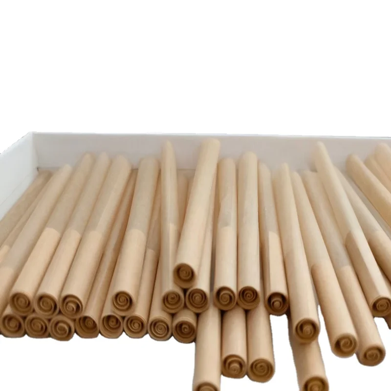 Pre rolled cones with tip king size 109 98 84mm unbleached brown rice smoking paper cone