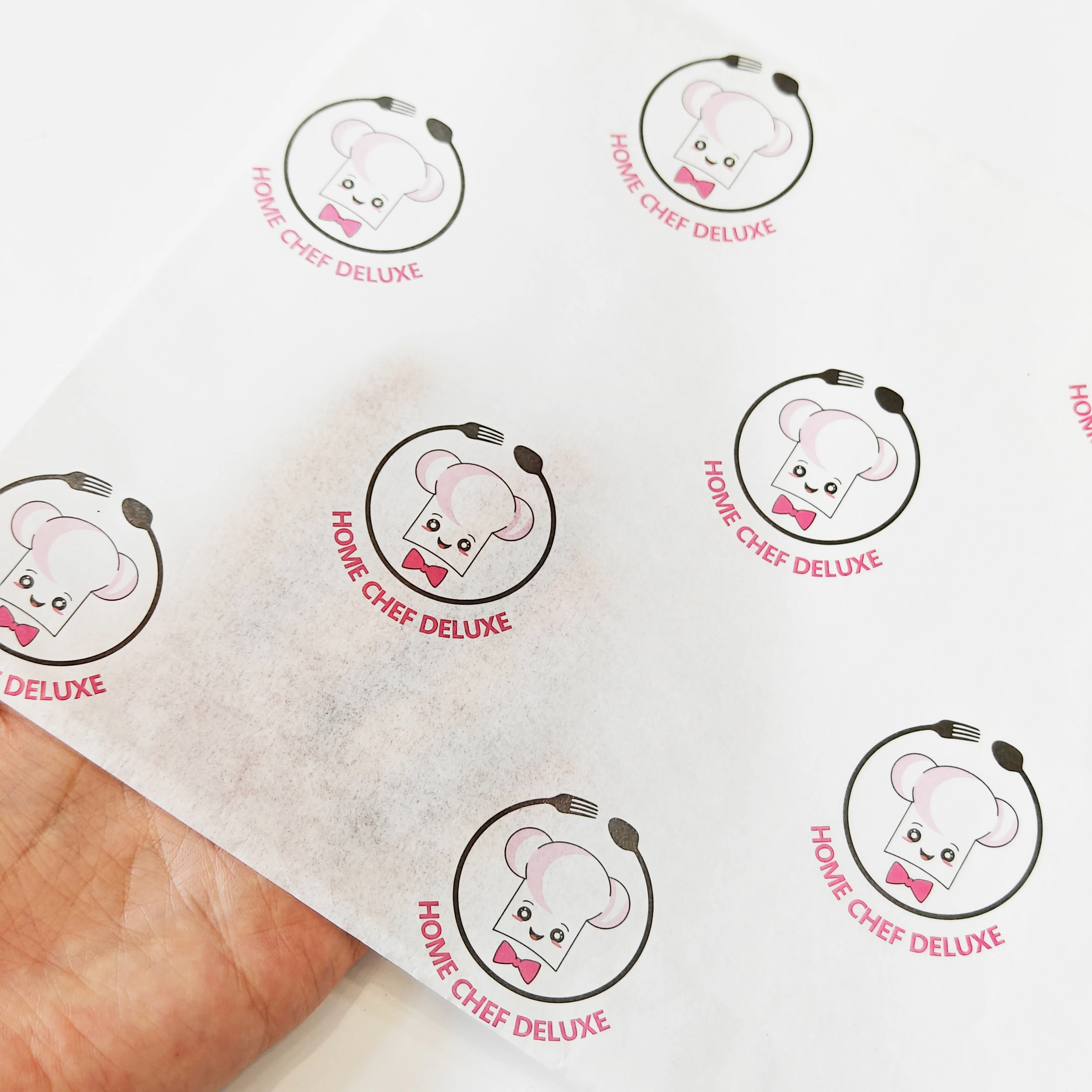 wholesale printed greaseproof hamburger packaging tissue paper recyclable food grade wax wrap paper with pe coating