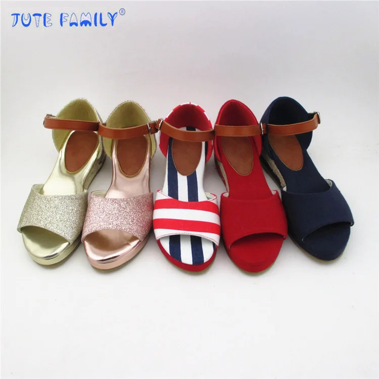 Size 32-37 Stock Shoes 3 Girl Platform Wedge Heel Sandals Shoes Wedge Sandals sold out