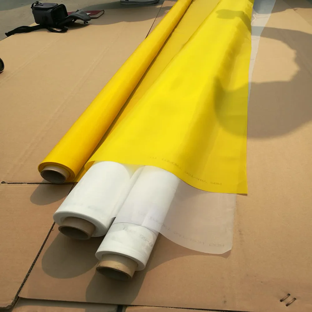 380 сетка желтого цвета шелкография полиэфирная для трафаретной печати ручной машины Болтовая ткань