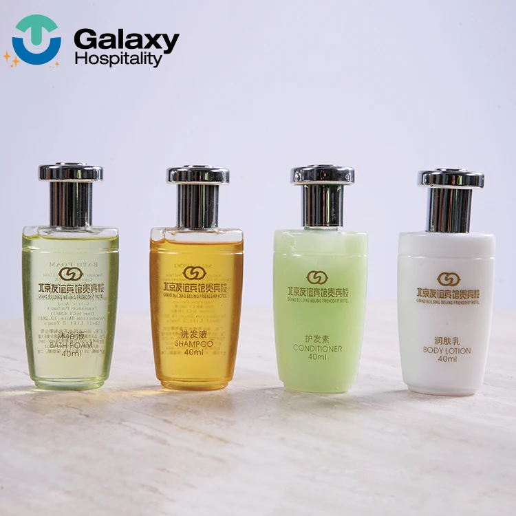 Hotel Bathroom Cosmetic Bottle With Screw Shampoo Bath Gel Private Label Leave In Hair Conditioner
