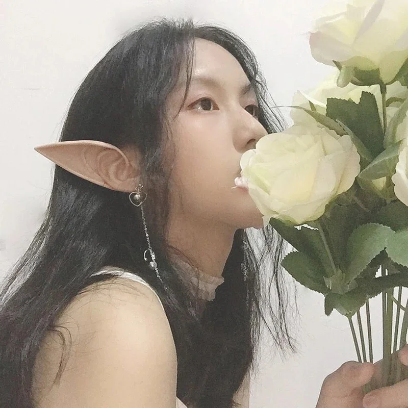 Halloween Latex Elf Ears High Simulation Soft Harmless False Ears Props Fairy Angel Dress Up Cosplay Props