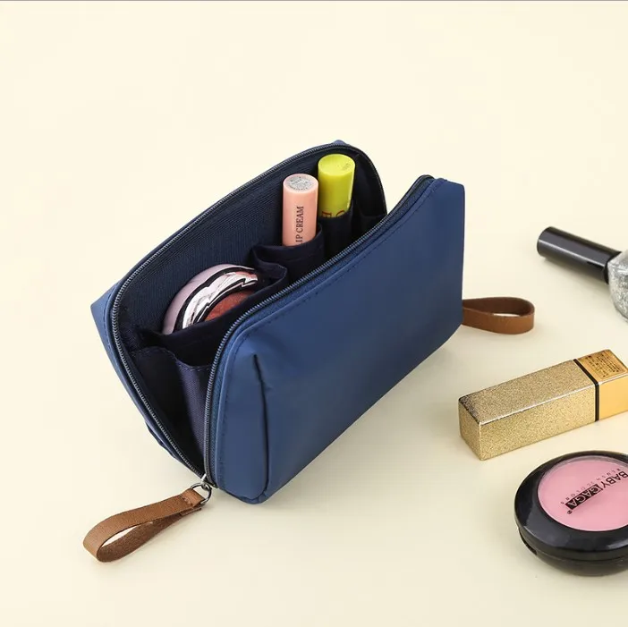 OEM customize logo size water proof soft mini make up pouch lips cosmetic bag nylon cosmetic bag for women female