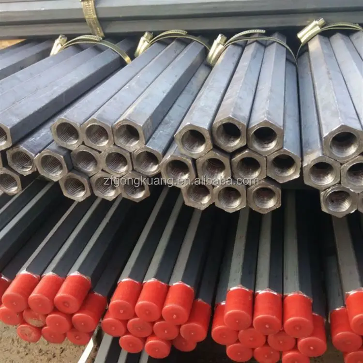The mine uses B19 six-edge hollow drill rod YT28 rock drill B22 drill rod