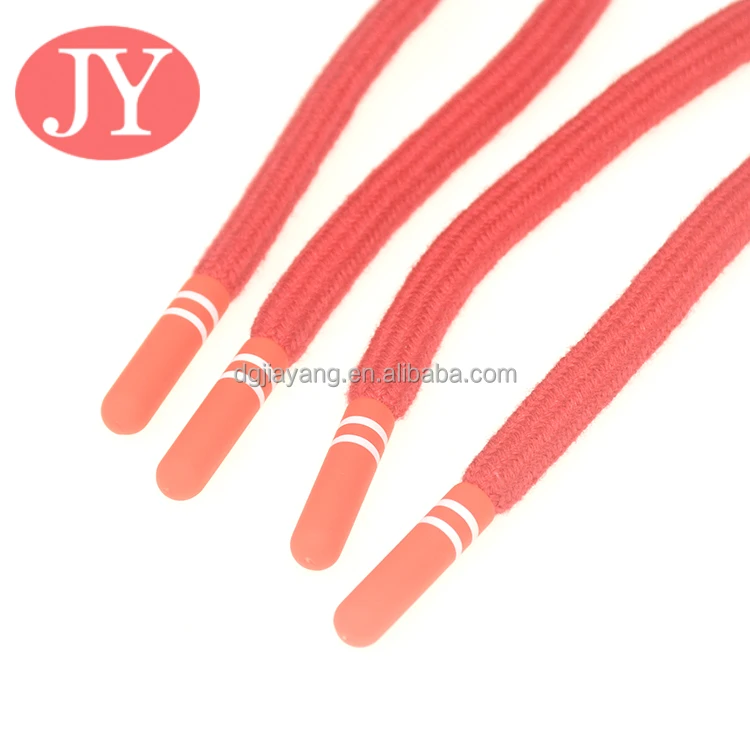 factory custom rubber plastic shoelace aglet hoodies string aglet tipping rope with rubber coating plastic aglet ends