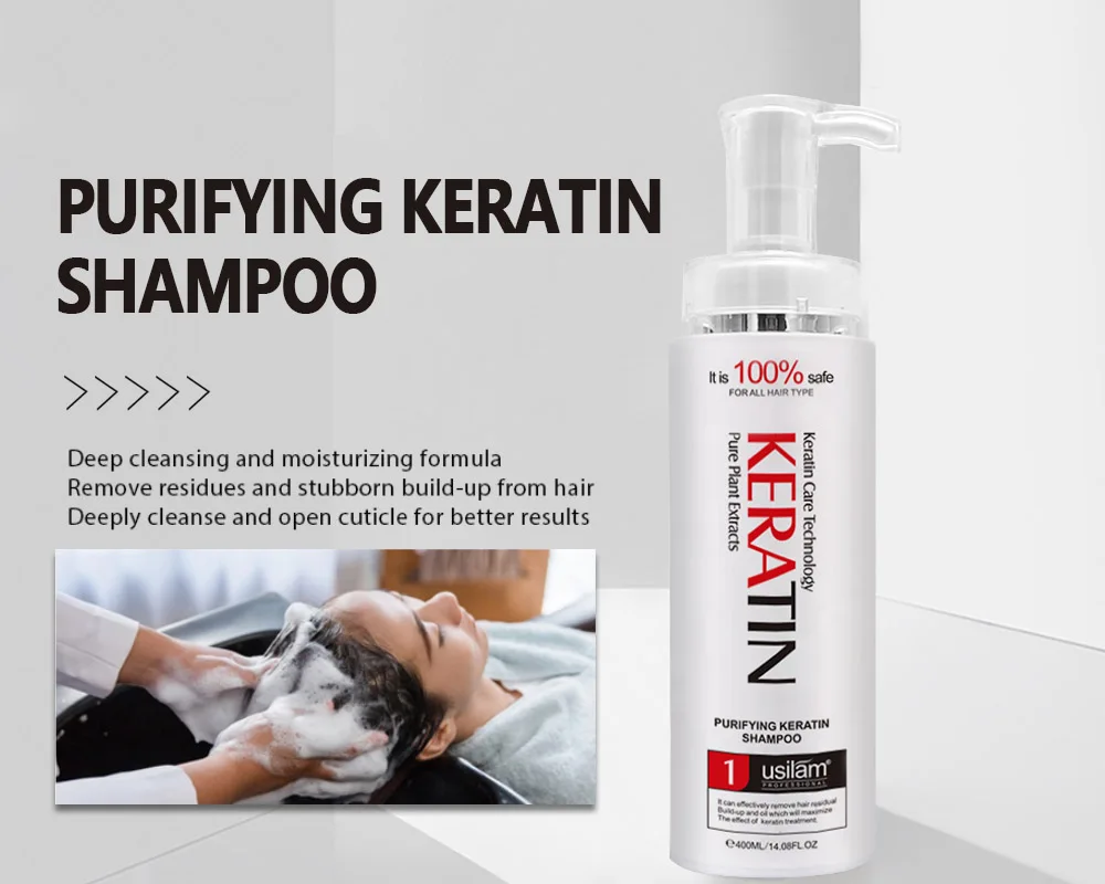 oem professional salon use top quality Brazil Keratin  hair pre-treatment treatment shampoo