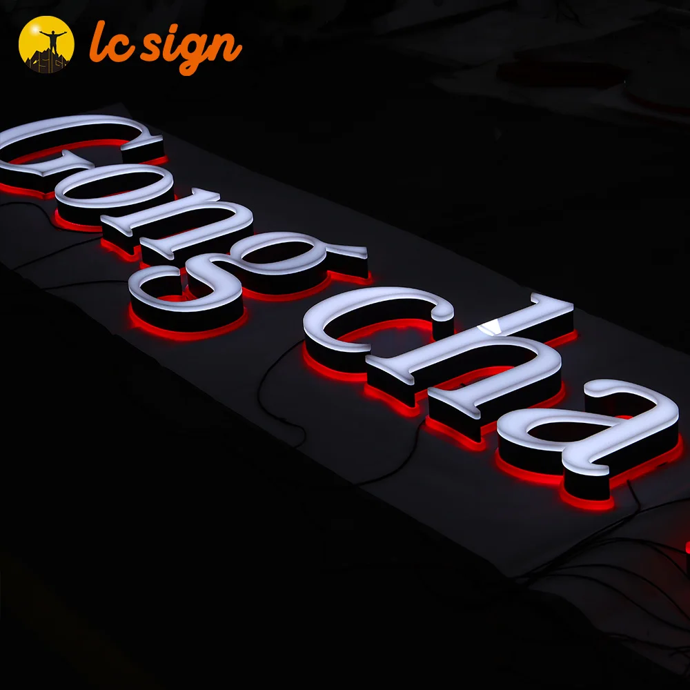 Custom Led Illuminated Logo Sign Brushed Metal Logo 3D Design Personalized Signage Turn your logo into sign Custom Office Sign