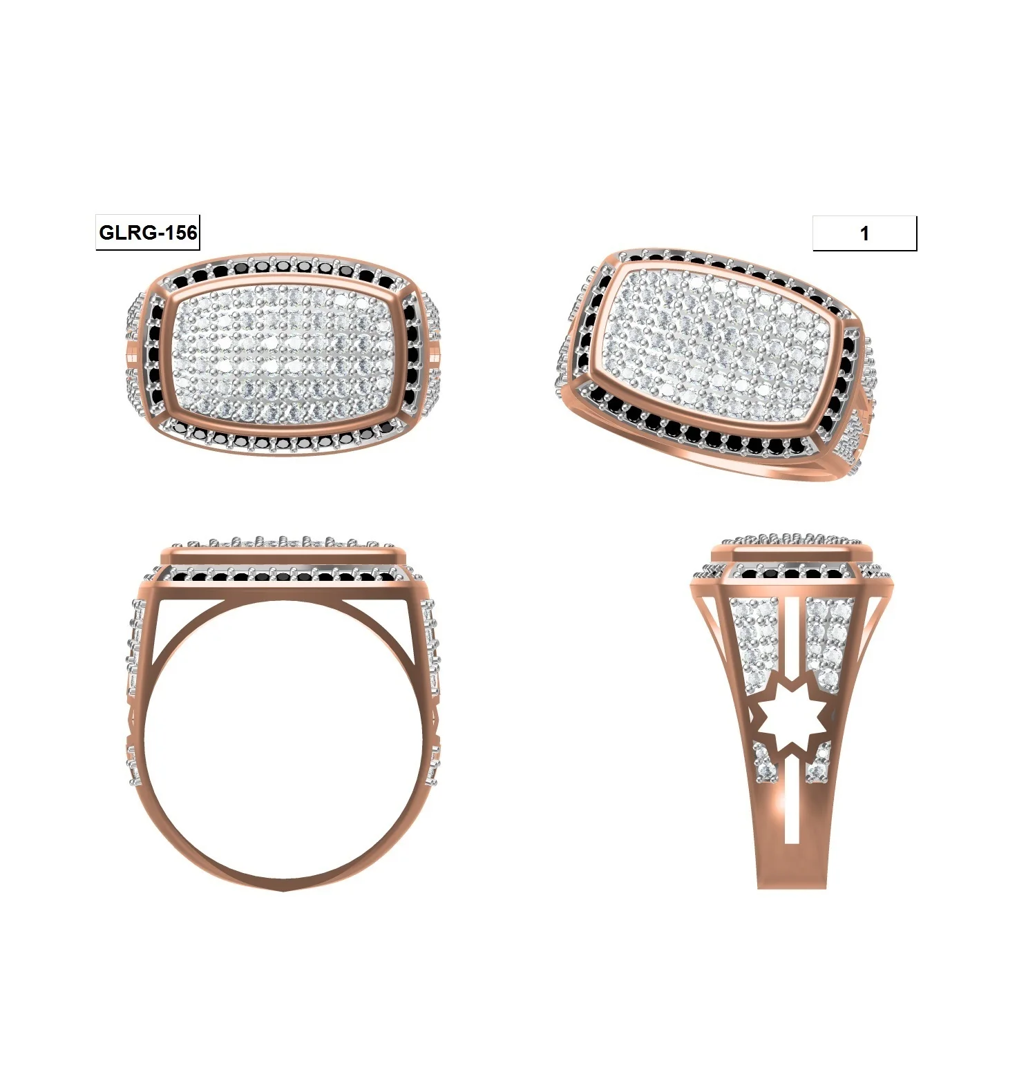 
4.36 Gm Gold, Fashion iced out designs finger rings photos igi certified Diamonds Dubai 14k Gold Hip Hop Ring 